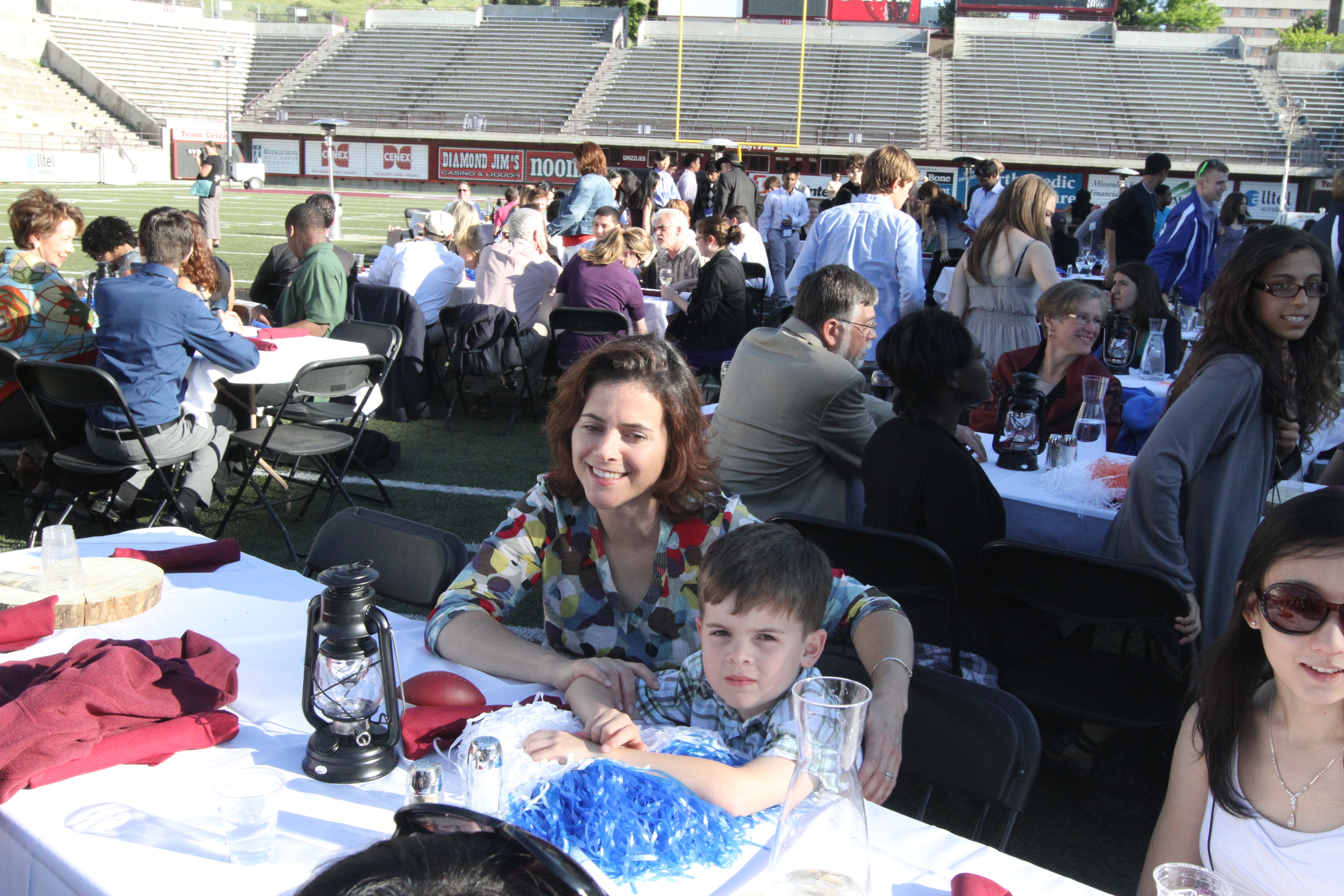 meet some of the students during a dinner