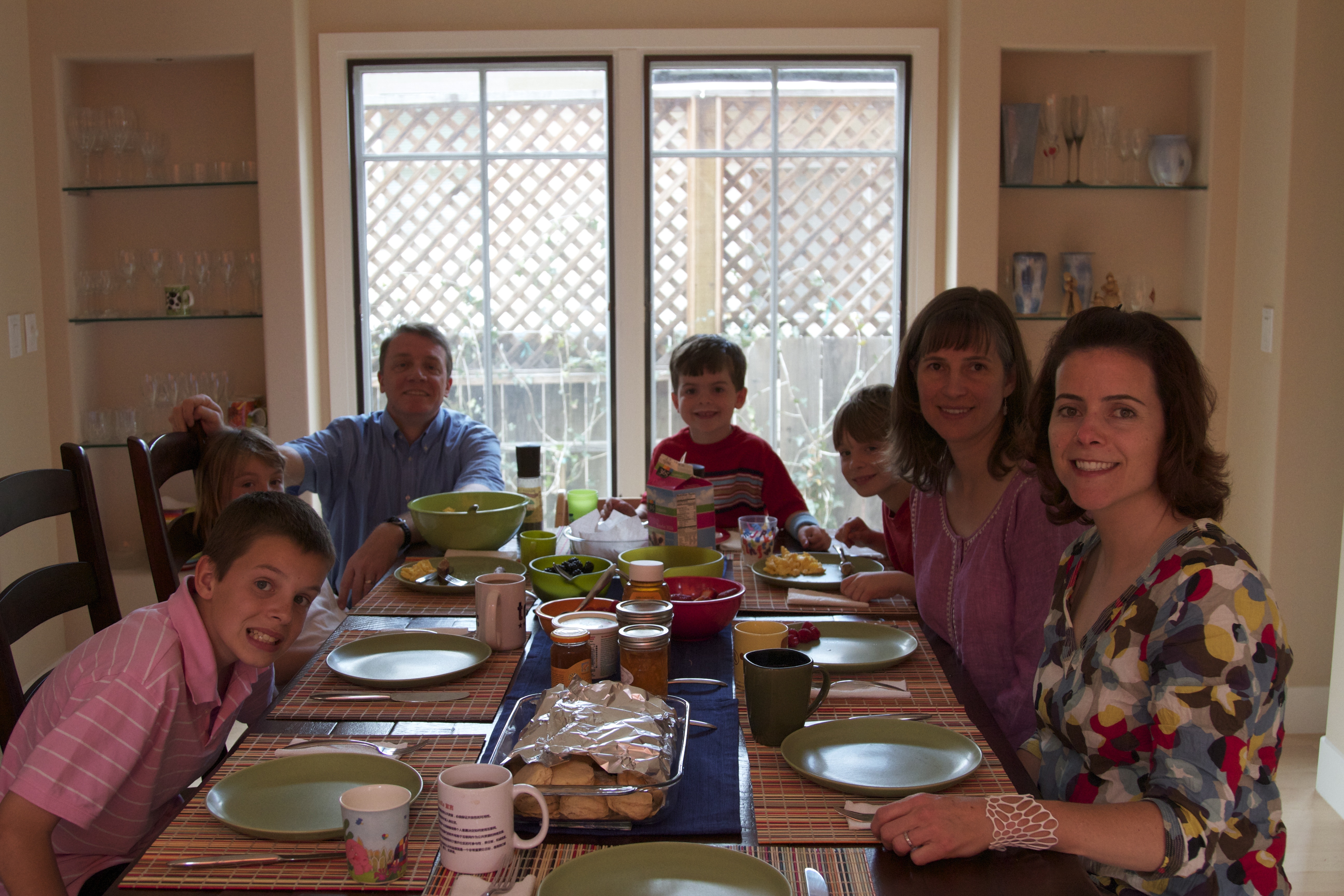 Aunt Beth's family over for brunch