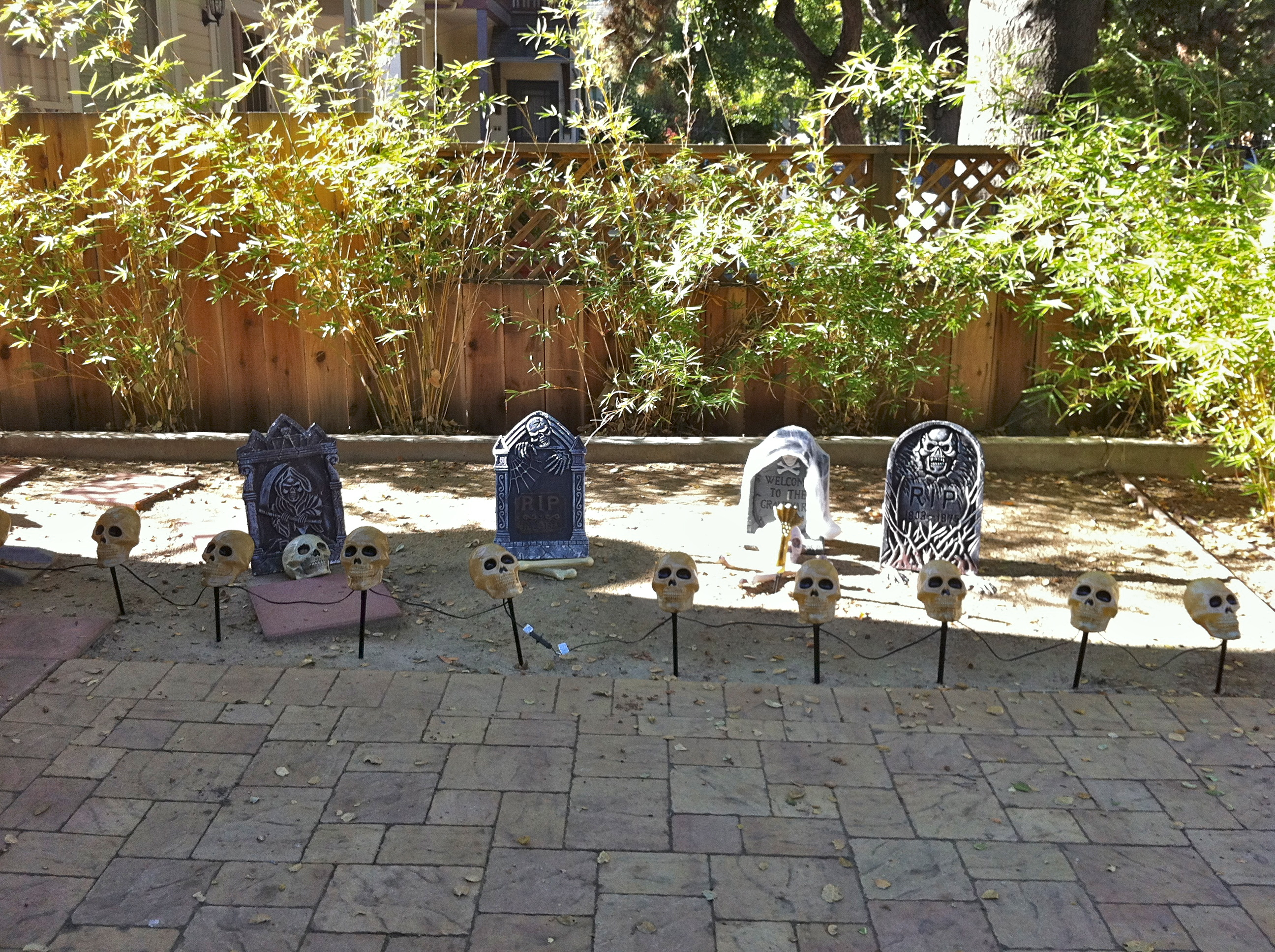 prop up our tombstones